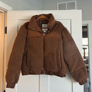 Abercrombie & Fitch Brown Puffer Jacket